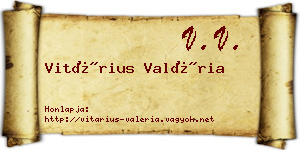 Vitárius Valéria névjegykártya