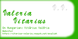 valeria vitarius business card